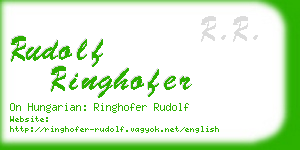 rudolf ringhofer business card